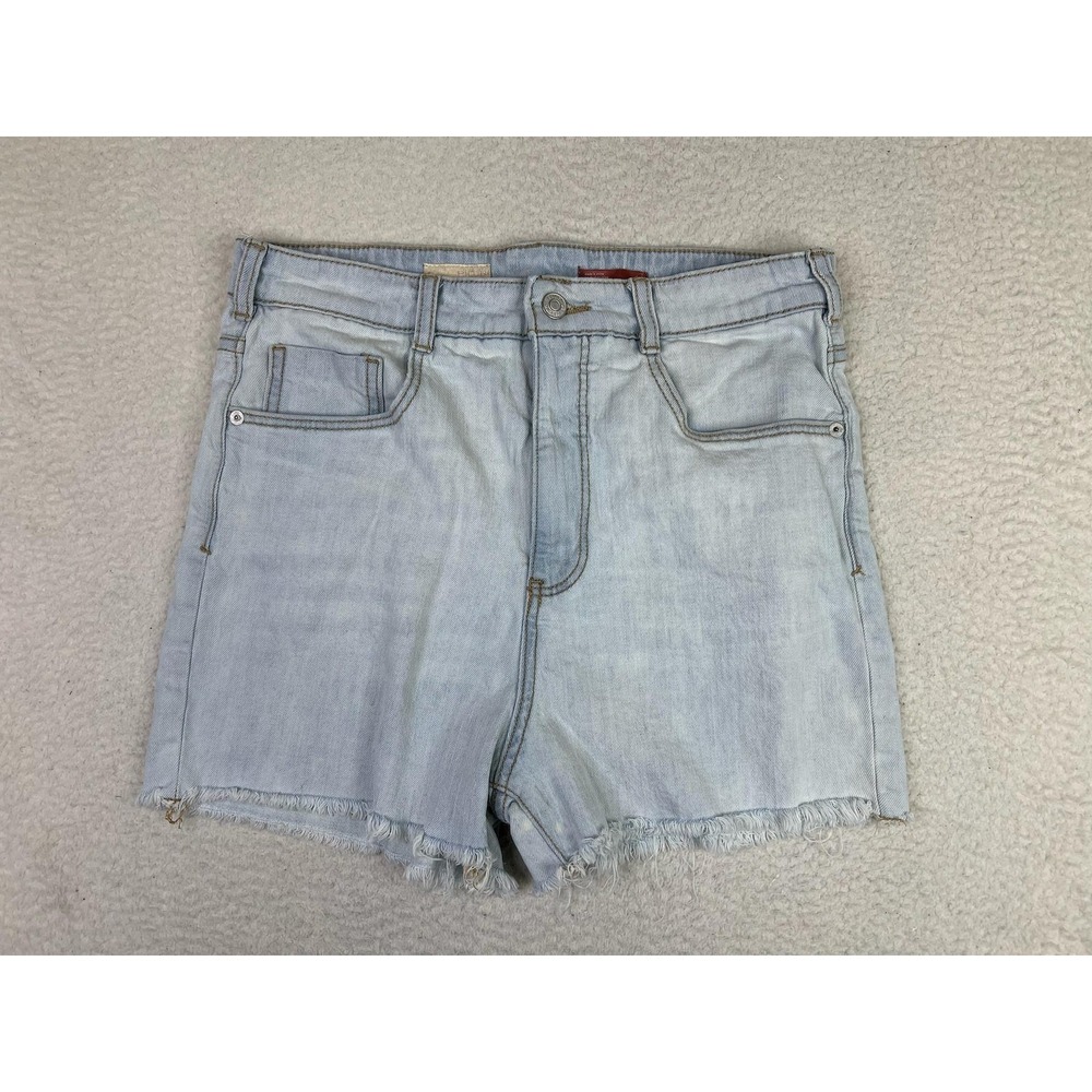 Pilcro Denim Shorts Womens 30‎ Blue High Rise Cutoff Raw Hem Stretch Casual